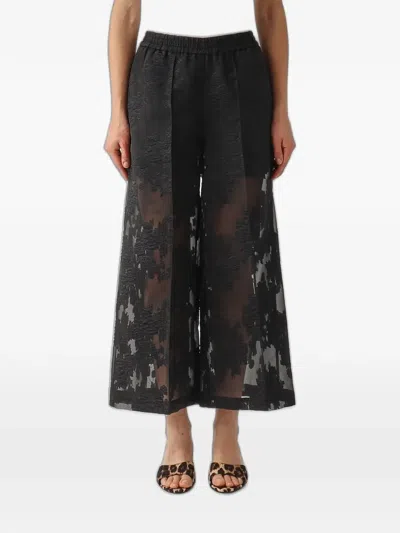 Meimeij Cropped Trousers In Black