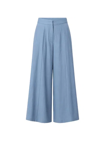 Meimeij Dart-detail Wide-leg Trousers In Blue