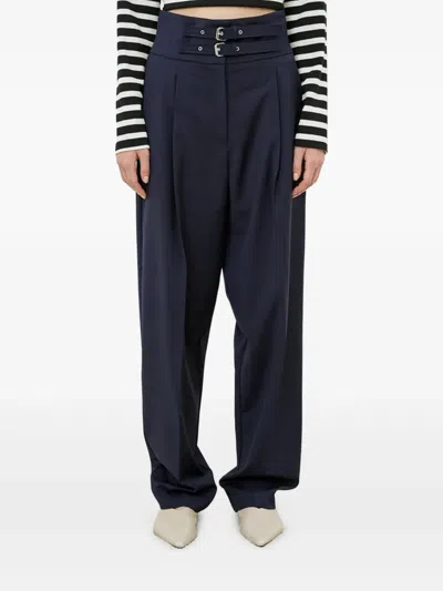 Meimeij Double-buckle Trousers In Black