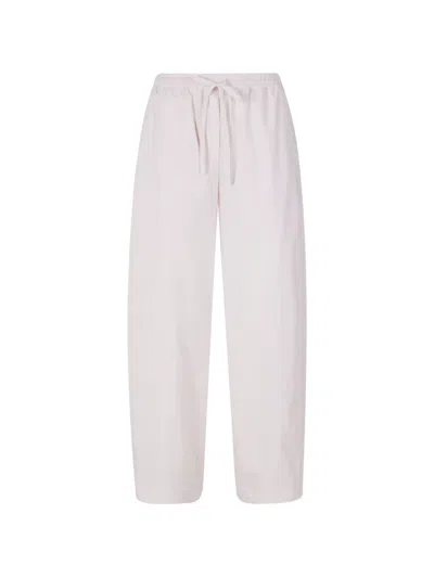 Meimeij Drawstring Elasticated-waist Trousers In White