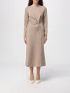 Meimeij Dress  Woman Color Dove Grey In Brown