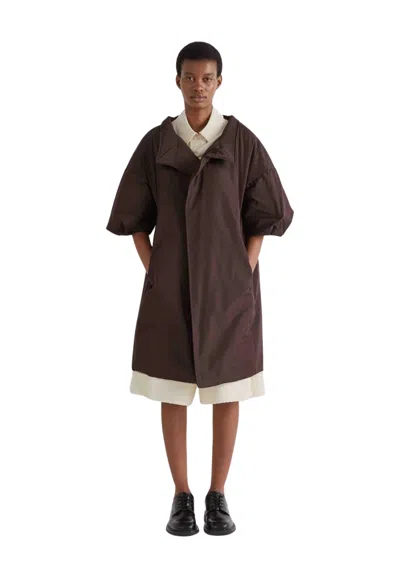Meimeij Duster Woman  Balloon Sleeve In Brown