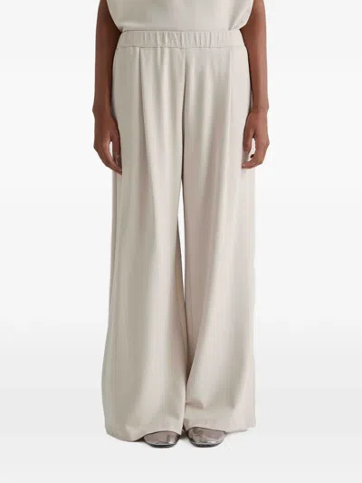 Meimeij Elasticated Palazzo Pants In Brown