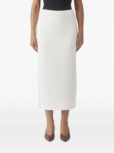 Meimeij Elasticated-waist Midi Skirt In White
