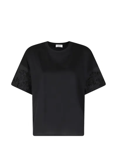 Meimeij Fiori T-shirt In Black