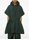 Meimeij Mantella Oversized Cape In Martini Green In Green