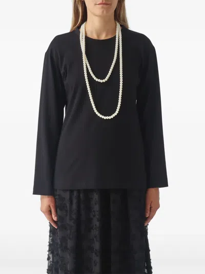 Meimeij Long-sleeve T-shirt In Black