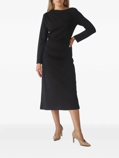 Meimeij Long-sleeves Midi Dress In Multi