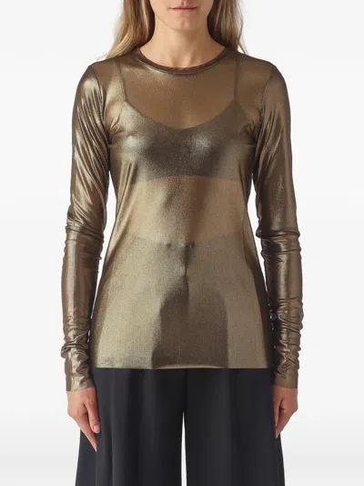 Meimeij Metallic-effect Long-sleeve T-shirt In Multi