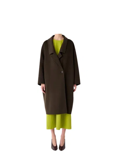 Meimeij Midi Coat Woman  Doublepet In Brown
