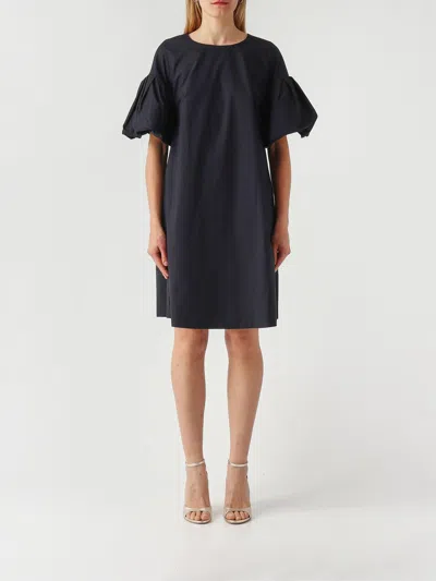 Meimeij Mini Dress In Cotton In Blue