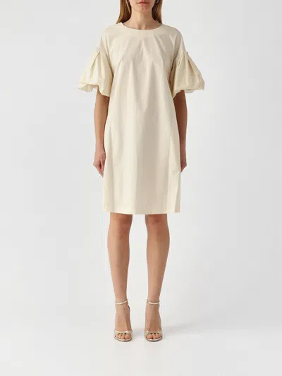 Meimeij Mini Dress In Cotton In Neutral