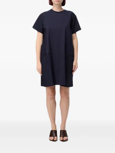 Meimeij Mini Short-sleeve T-shirt Dress In Blue