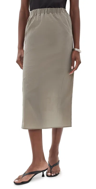 Meimeij Nylon Long Skirt Tea