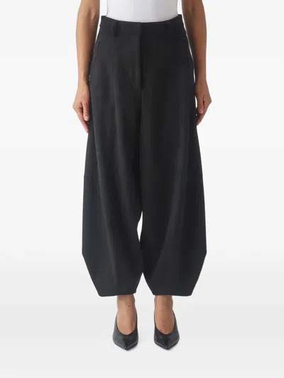 Meimeij Panelled Wide-leg Trousers In Black