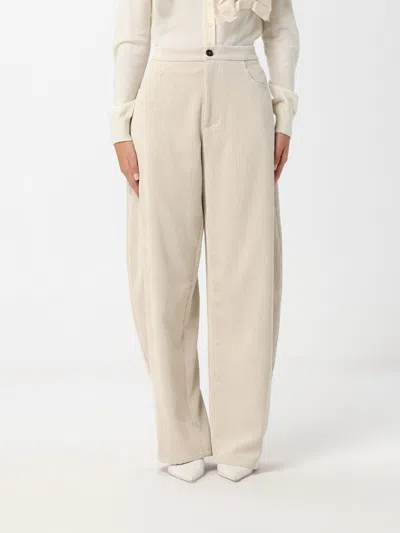 Meimeij Pants Woman Color Yellow Cream