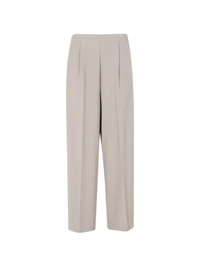 Meimeij Pleated Elasticated-waist Trousers In White