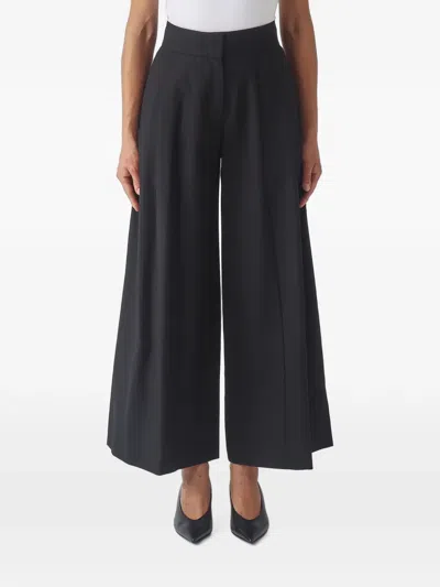 Meimeij Pleated Palazzo Pants In Black