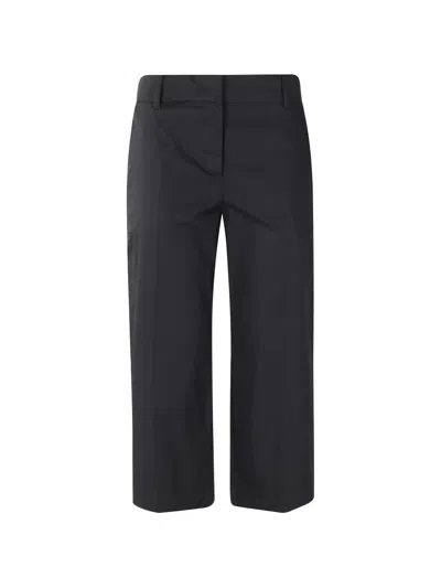 Meimeij Pressed-crease Cropped Trousers In Black