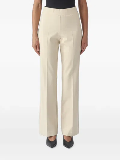 Meimeij Pressed-crease Tailored Trousers In Neutral