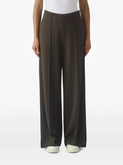Meimeij Pressed-crease Wide-leg Trousers In Yellow