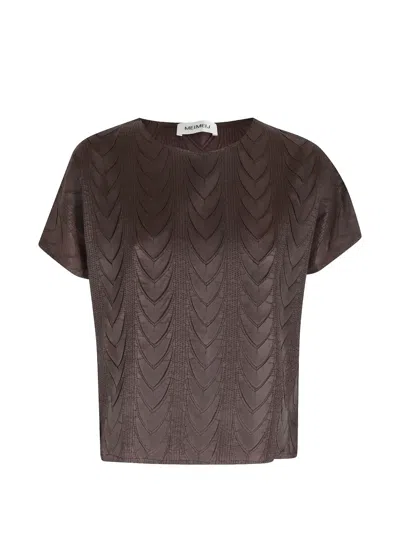 Meimeij Quilted Top In Brown