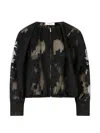 Meimeij Sheer-effect Bomber Jacket In Multi