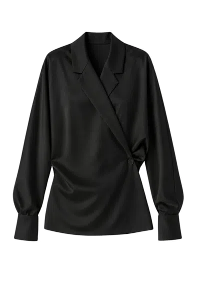 Meimeij Shirt Shirt  With Revers Collar In Black