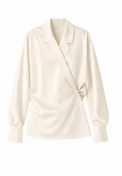 Meimeij Shirt Shirt  With Revers Collar In White