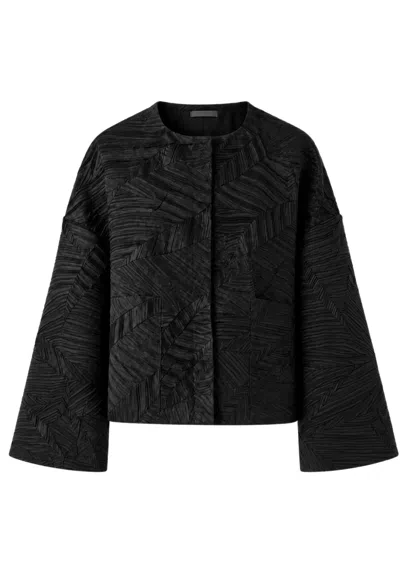 Meimeij Short Pleated Jacket  In Black