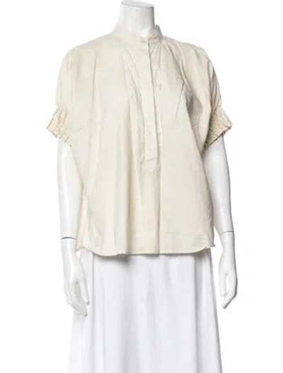 Pre-owned Meimeij Short Sleeve Top In Neutrals