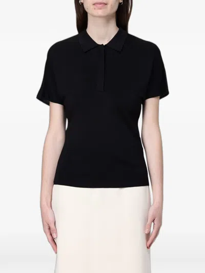 Meimeij Short-sleeve Polo Shirt In Black