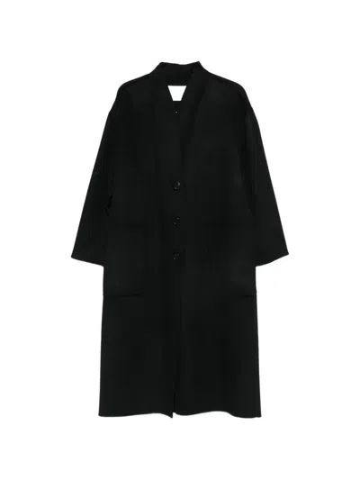 Meimeij Single-breasted Wool Coat In Black