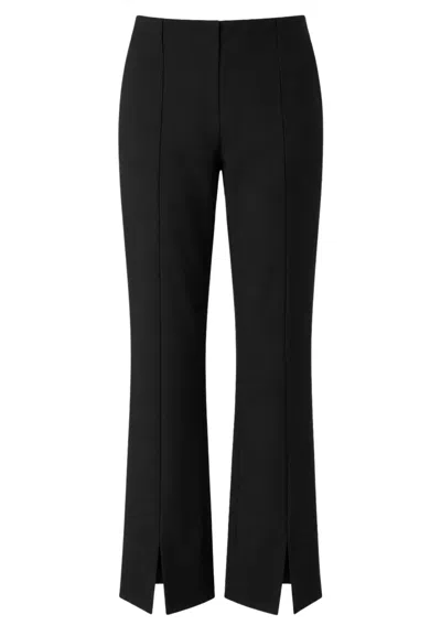 Meimeij Skinny Pants With Slits On The Front  In Black