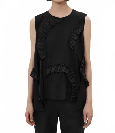 Meimeij Sleeveless T-shirt In 100 In Black