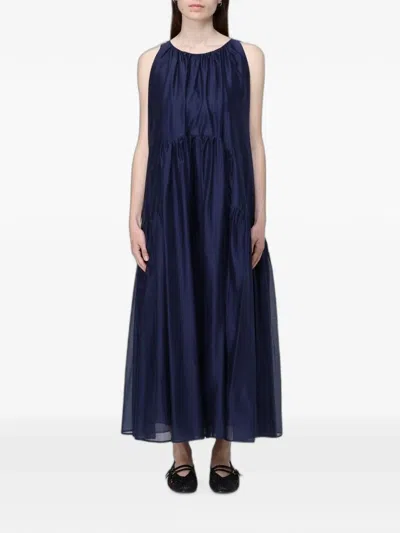 Meimeij Sleeveless Tiered Dress In Blue