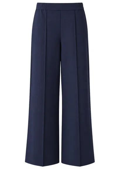 Meimeij Straight Line Trousers In Milan Stitch Fabric  In Blue