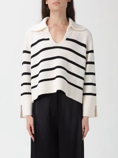 Meimeij Sweater  Woman Color Milk In White