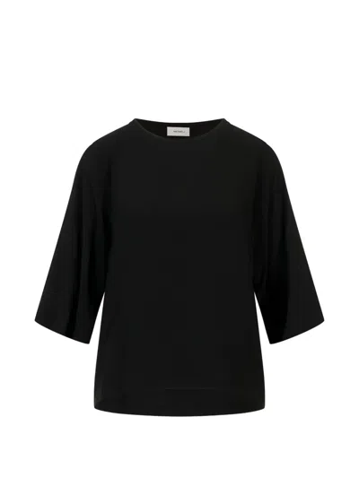 Meimeij Three-quarter Sleeve T-shirt In Black