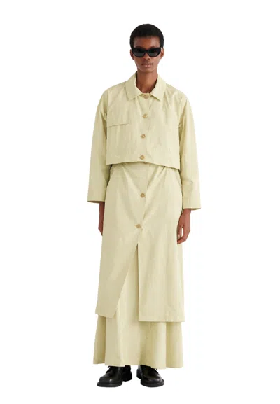 Meimeij Trench Woman  Removable With Buttons In Yellow