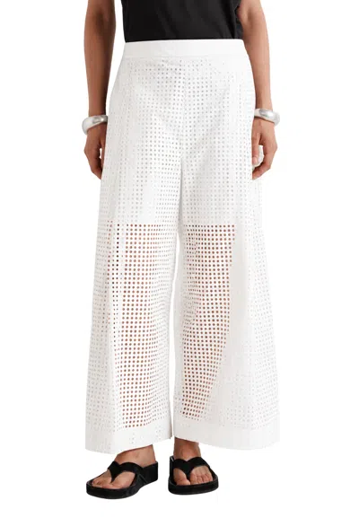 Meimeij Trousers Perforated Woman  White Cotton Spring/summer 2026 Undefined