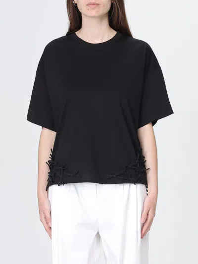 Meimeij Cotton T-shirts With Bows In Black