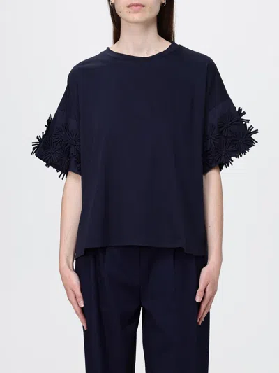 Meimeij Cotton T-shirts With Flowers In Black