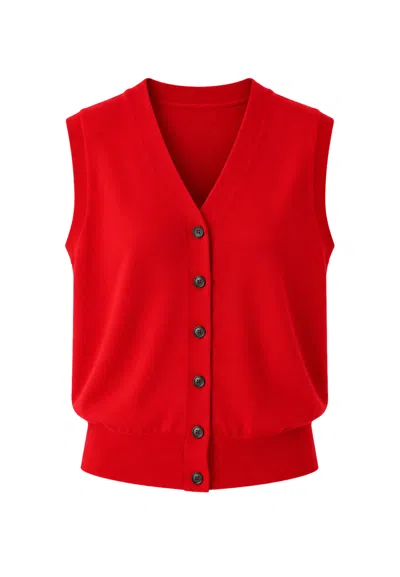 Meimeij Vest  In Red