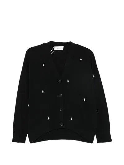 Meimeij V-neck Cardigan In Black
