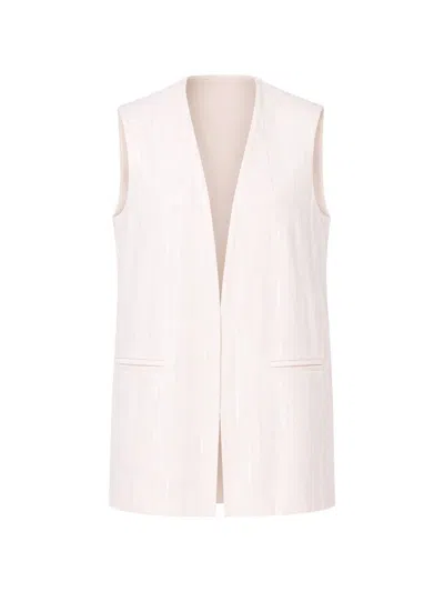 Meimeij V-neck Gilet In Neutral