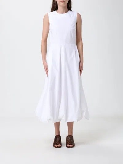 Meimeij Midi Dress In Cotton In White