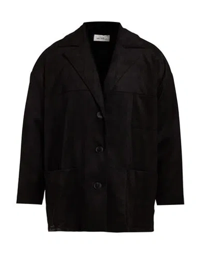 Meimeij Woman Blazer Black Size 2 Polyester, Elastane, Acetate