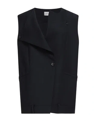 Meimeij Woman Blazer Midnight Blue Size 6 Polyester, Wool, Elastane