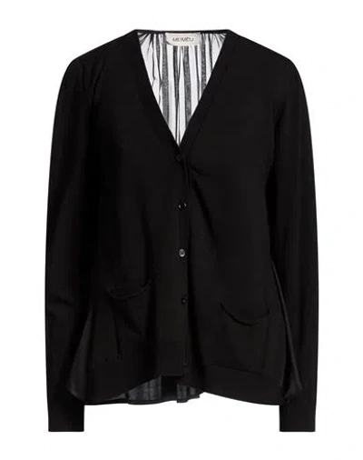 Meimeij Woman Cardigan Black Size 6 Cotton, Polyester, Viscose
